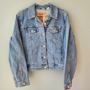 LEVI'S Denim Jean Jacket Size XL Light Blue